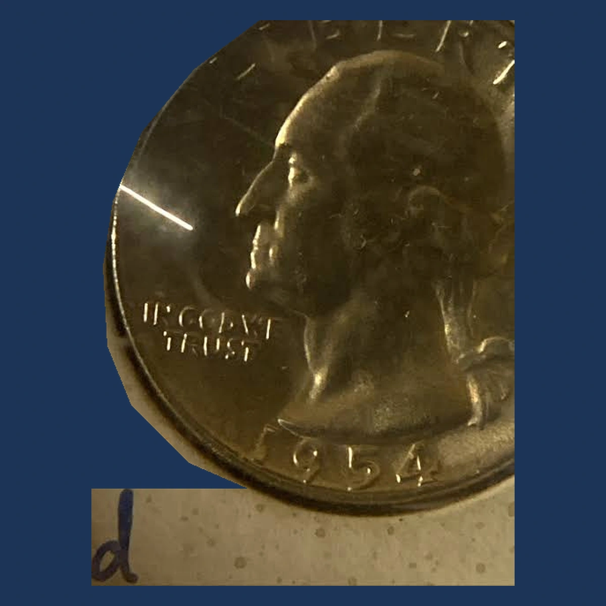 1954 Washington Quarter: Doubled Die Obverse