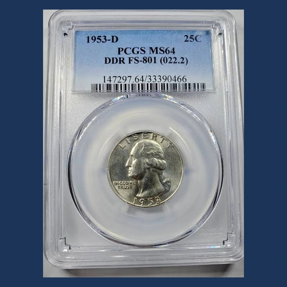 1953 Washington Quarter: Doubled Die Reverse