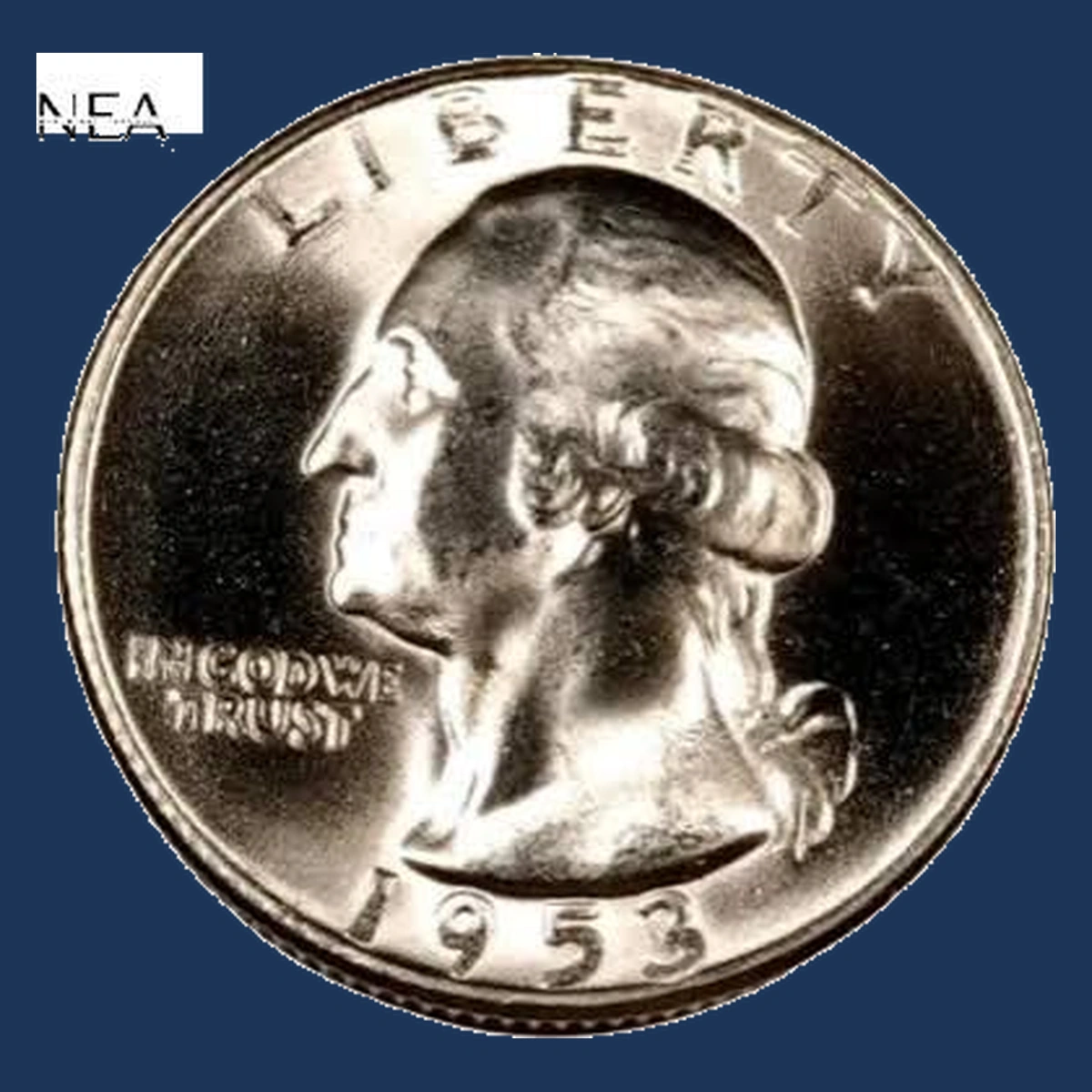 1953 Washington Quarter: Repunched Mintmark
