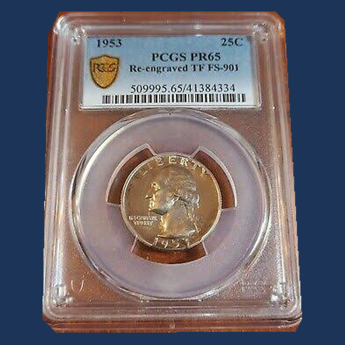 1953 Washington Quarter: Repunched Design