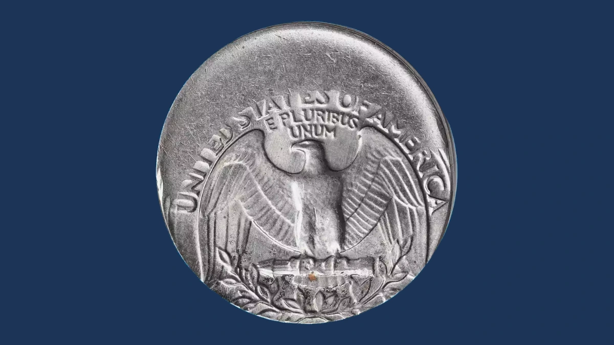 1953 Washington Quarter: Off Center Strike
