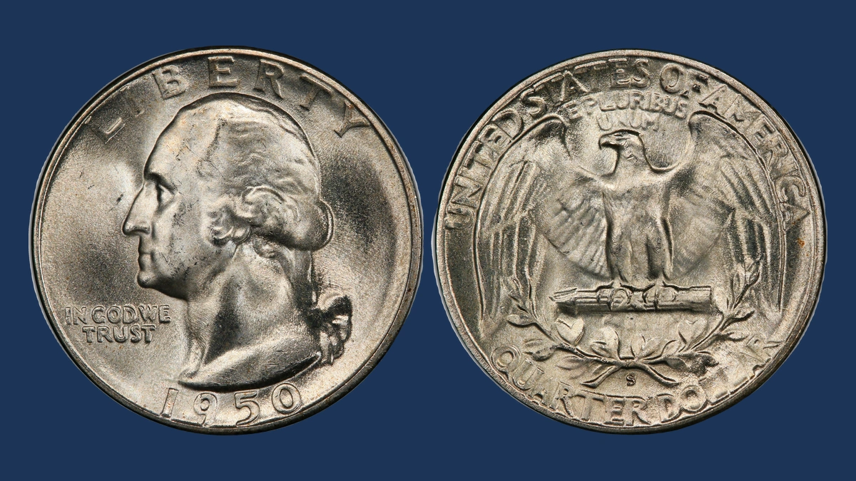 1950 Washington Quarter: Repunched Mintmark