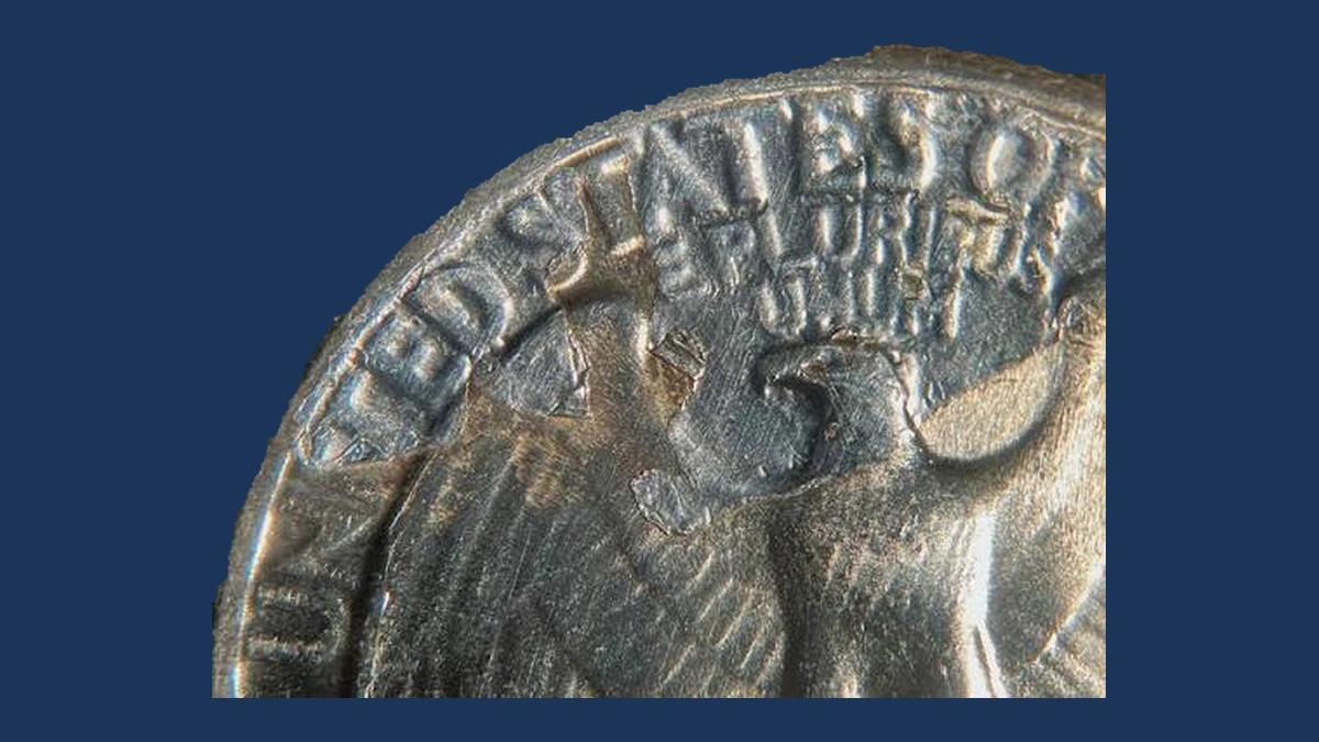1948 Washington Quarter: Struck Through