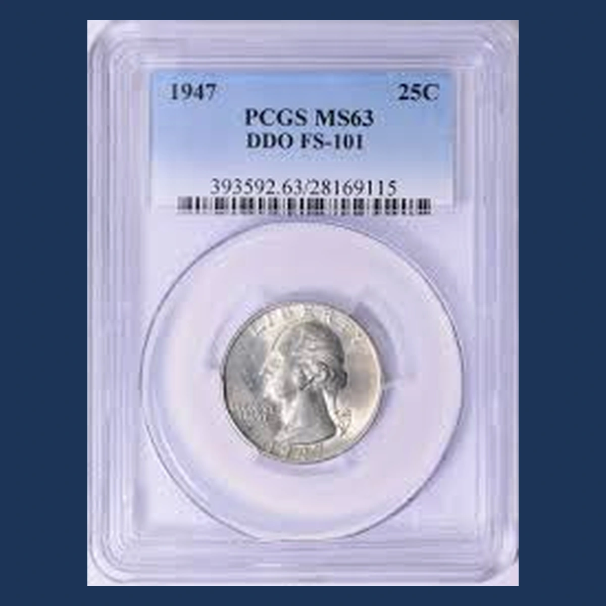 1947 Washington Quarter: Doubled Die Obverse