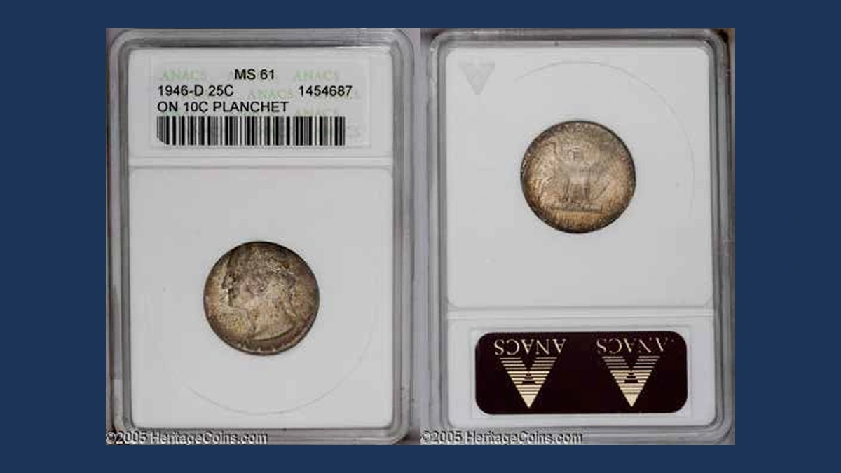 1946 Washington Quarter: Wrong Planchet