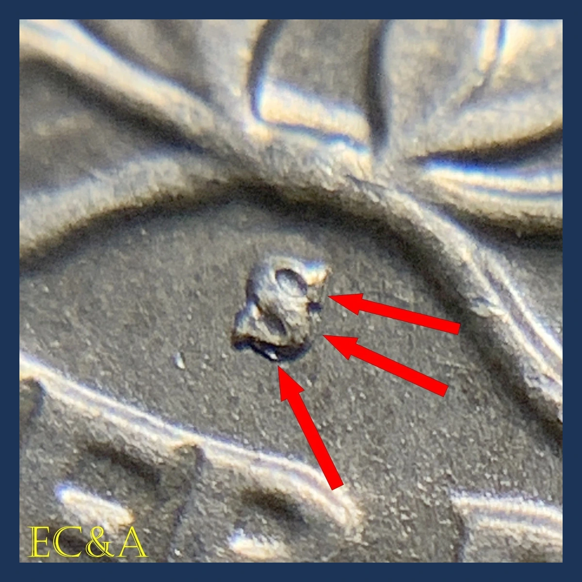 1943 Washington Quarter: Repunched Mintmark