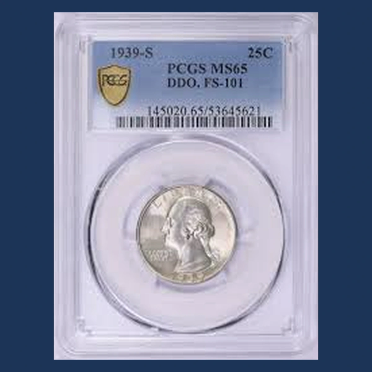 1939 Washington Quarter: Doubled Die Obverse