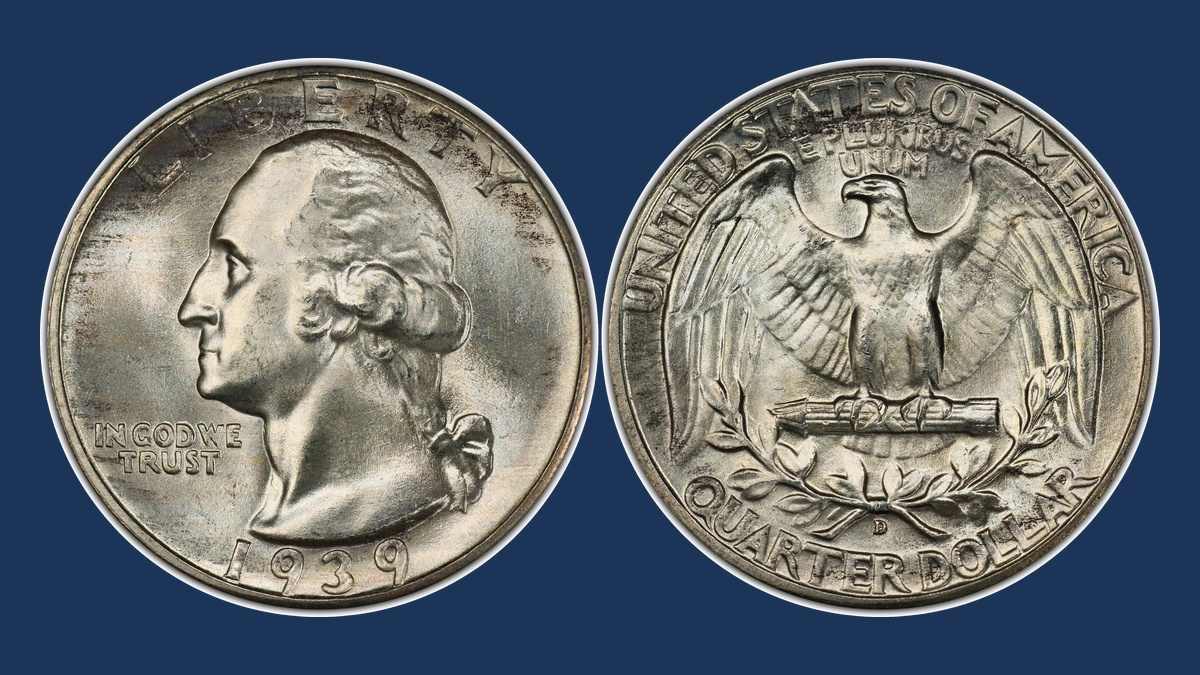 1939 Washington Quarter: D over S Mintmark