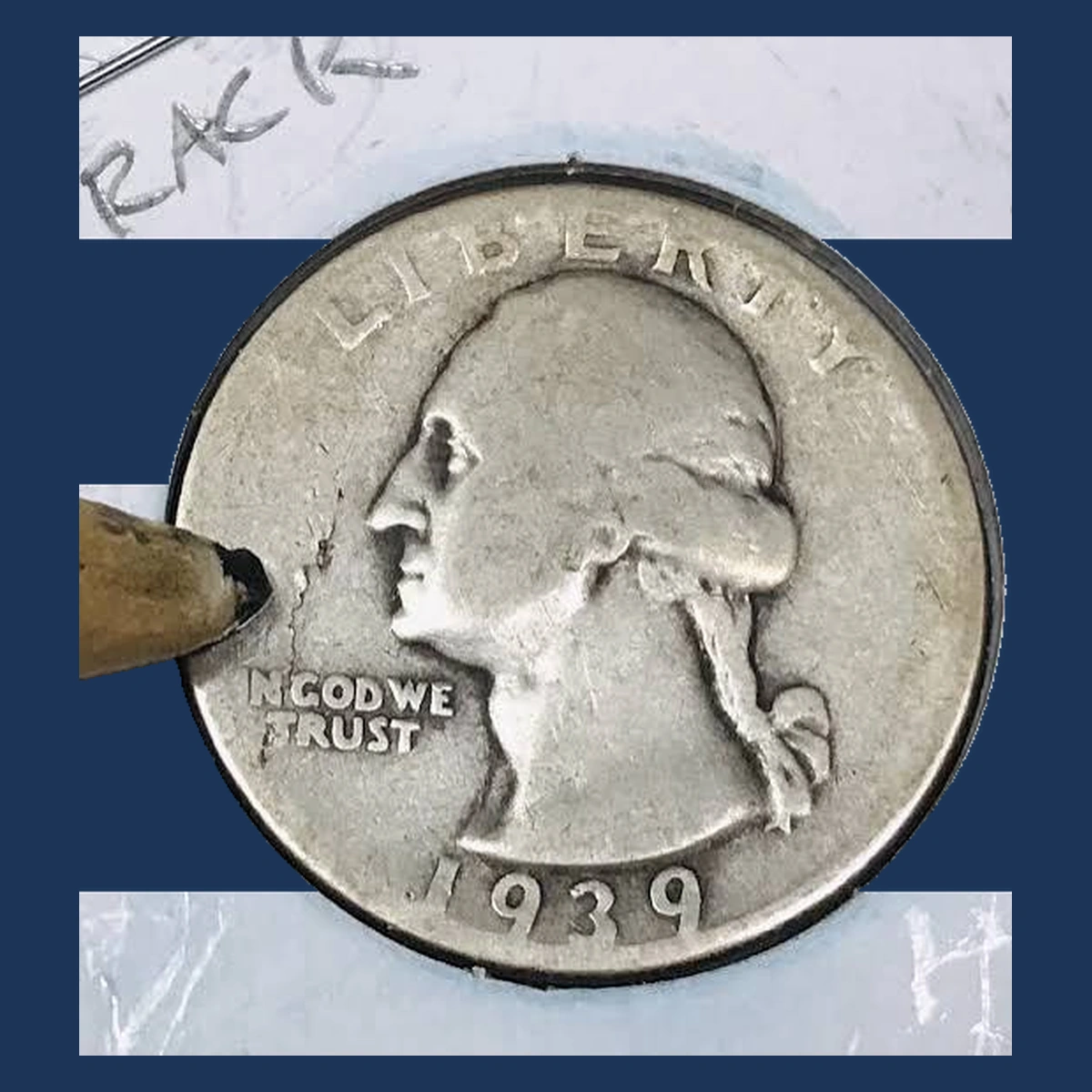 1939 Washington Quarter: Die Crack