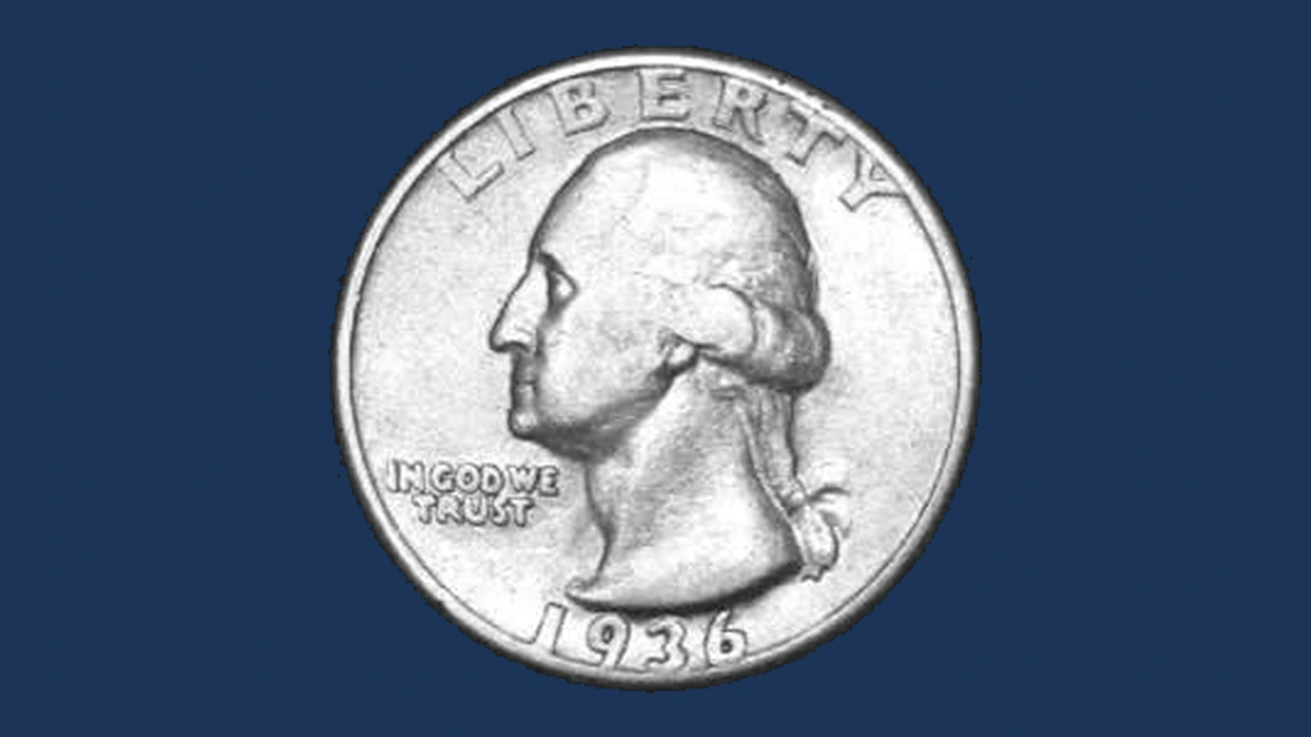 1936 Washington Quarter: Doubled Die Obverse