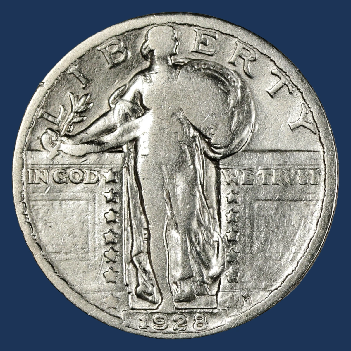 1928 Standing Liberty Quarter: Clashed Dies