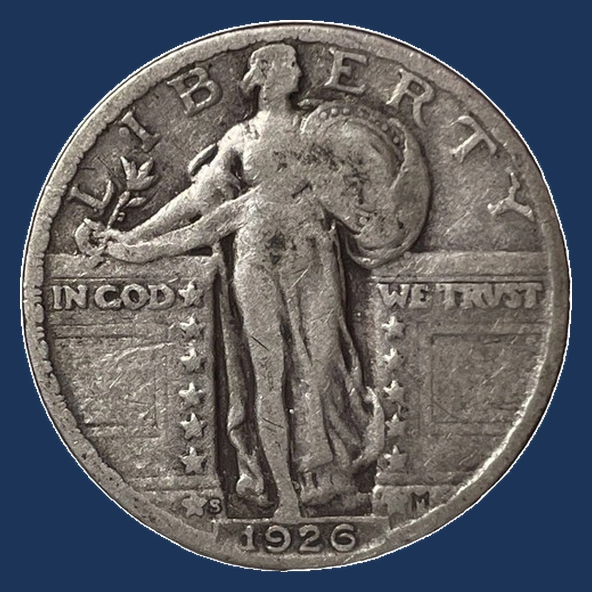 1926 Standing Liberty Quarter: Die Crack