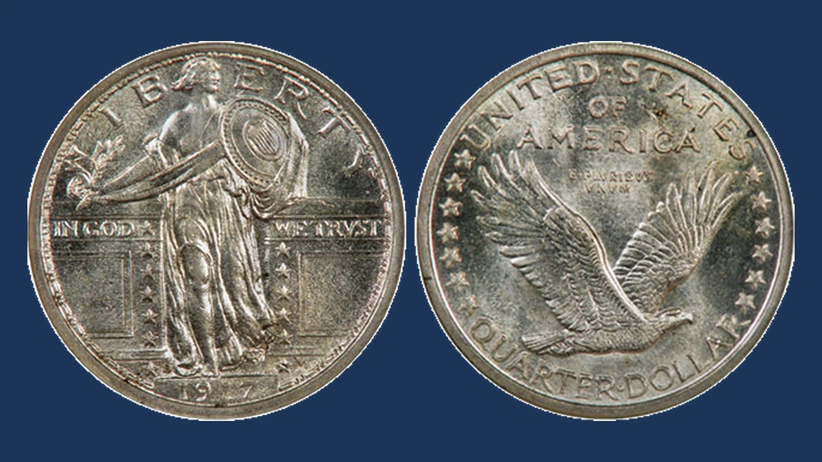 1917 Standing Liberty Quarter: Planchet Flaw