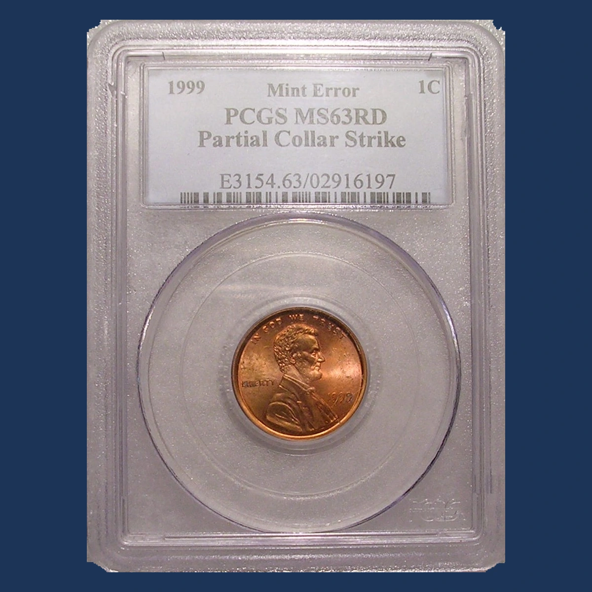 1999 Lincoln Cent (Modern): Partial Collar