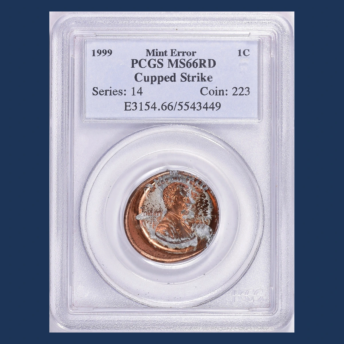 1999 Lincoln Cent (Modern): Cupped Strike
