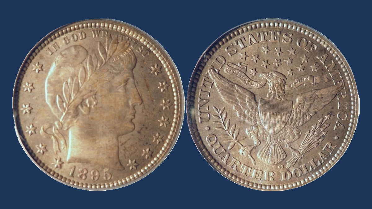 1895 Barber Quarter: Die Crack