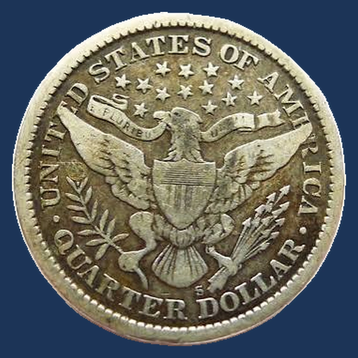 1895 Barber Quarter: Repunched Mintmark