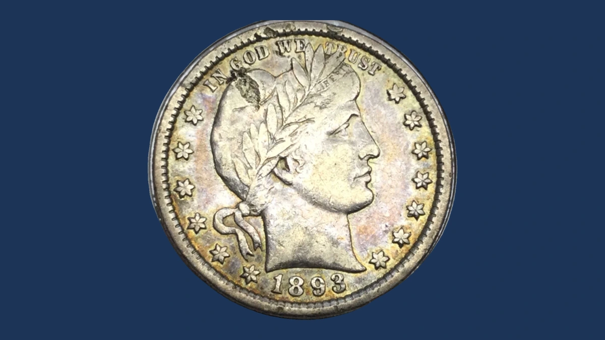 1893 Barber Quarter: Lamination / Split Planchet