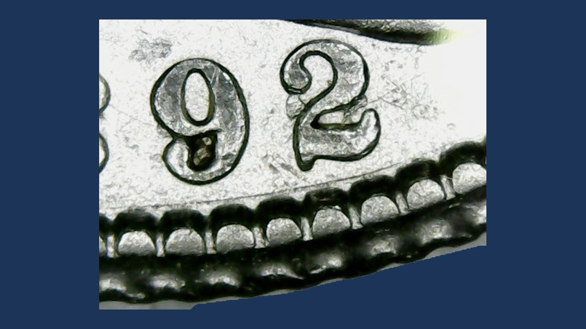 1892 Barber Quarter: Repunched Date