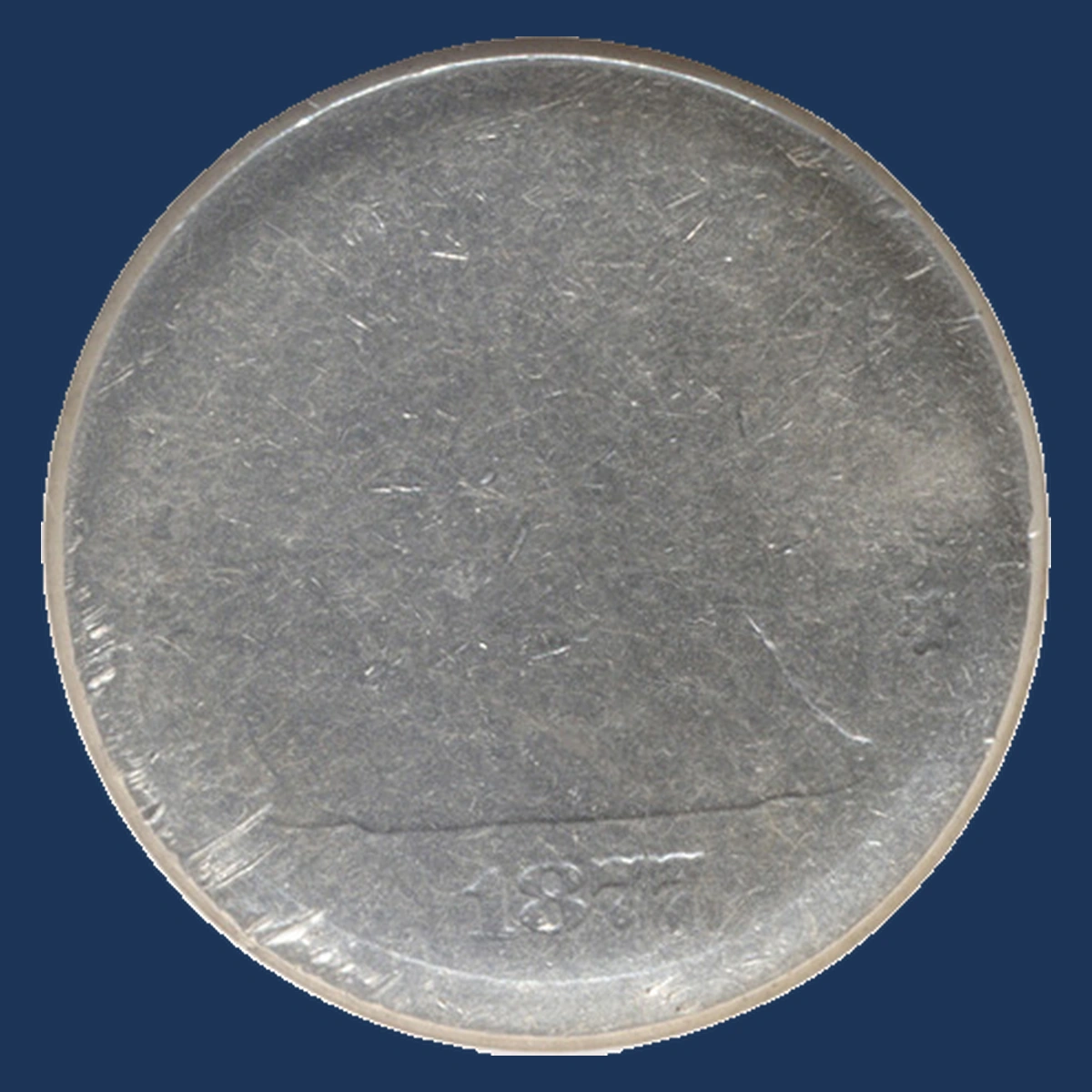 1877 Liberty Seated Quarter: Weak Strike