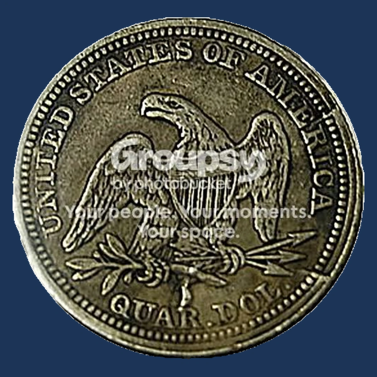 1856 Liberty Seated Quarter: Misaligned Die