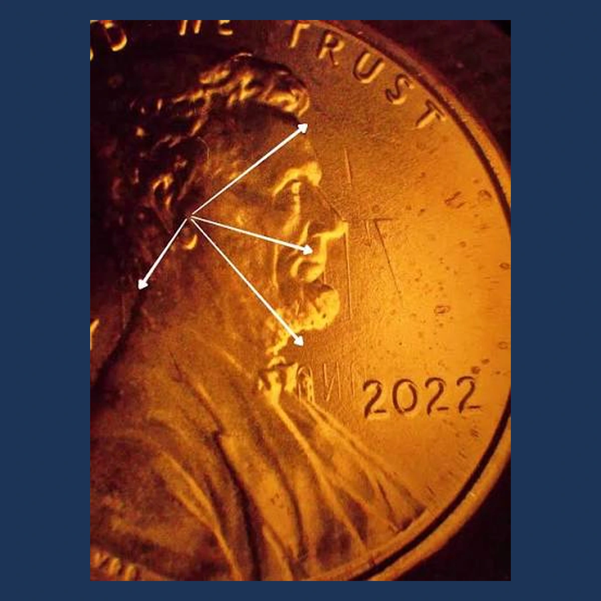 2022 Lincoln Penny: Clashed Dies