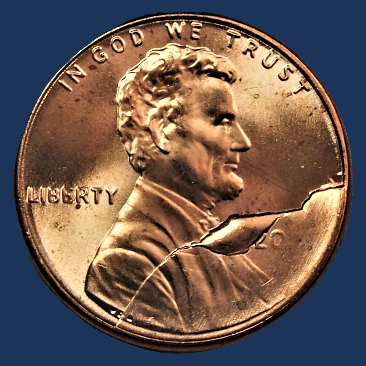 2021 Lincoln Penny: Die Crack / Die Chip