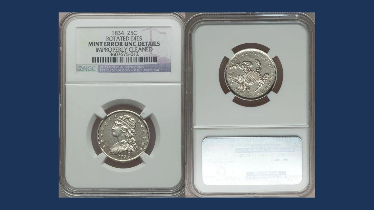 1834 Capped Bust Quarter: Die Clash