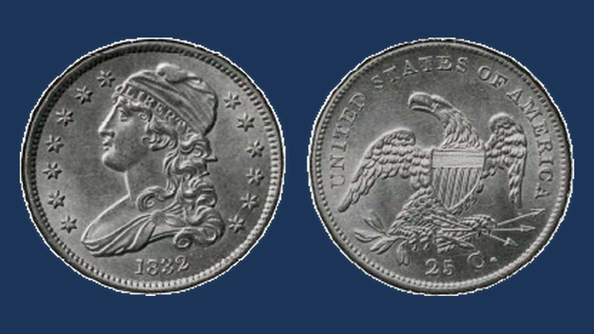 1832 Capped Bust Quarter: Die Crack