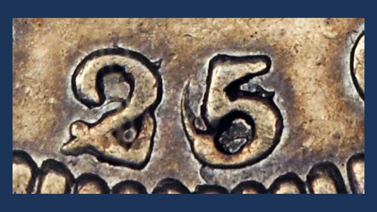 1828 Capped Bust Quarter: 25 over 50 Denomination