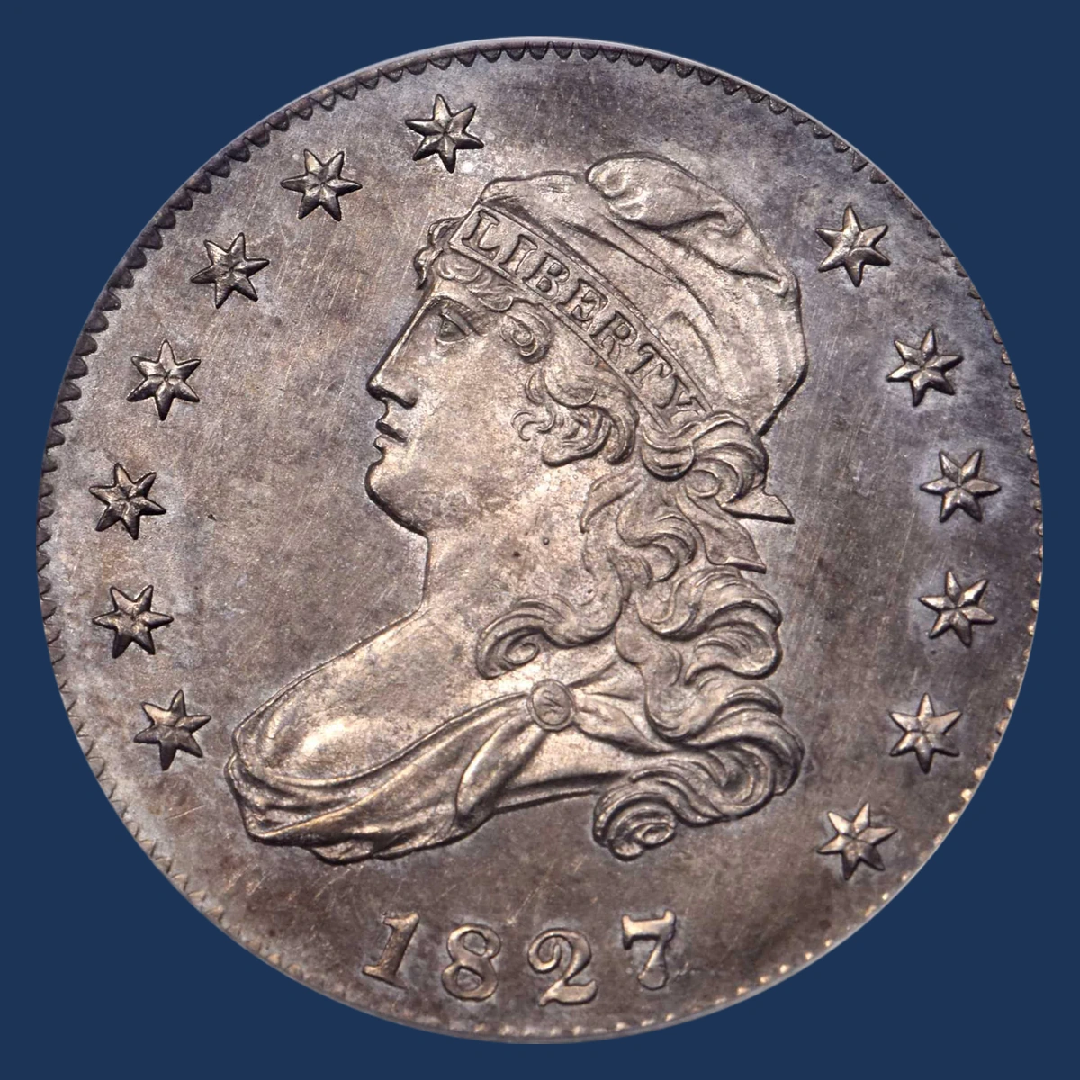 1827 Capped Bust Quarter: Overdate