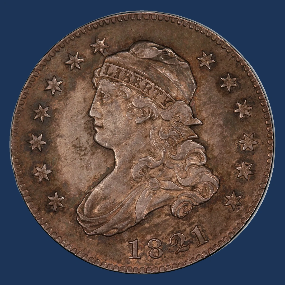 1821 Capped Bust Quarter: Die Crack