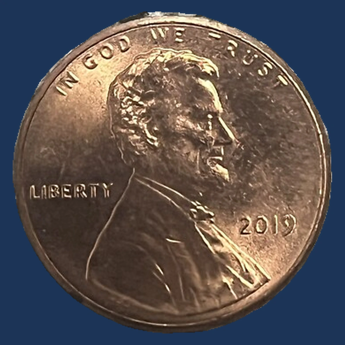 2019 Lincoln Penny: Die Crack / Die Chip