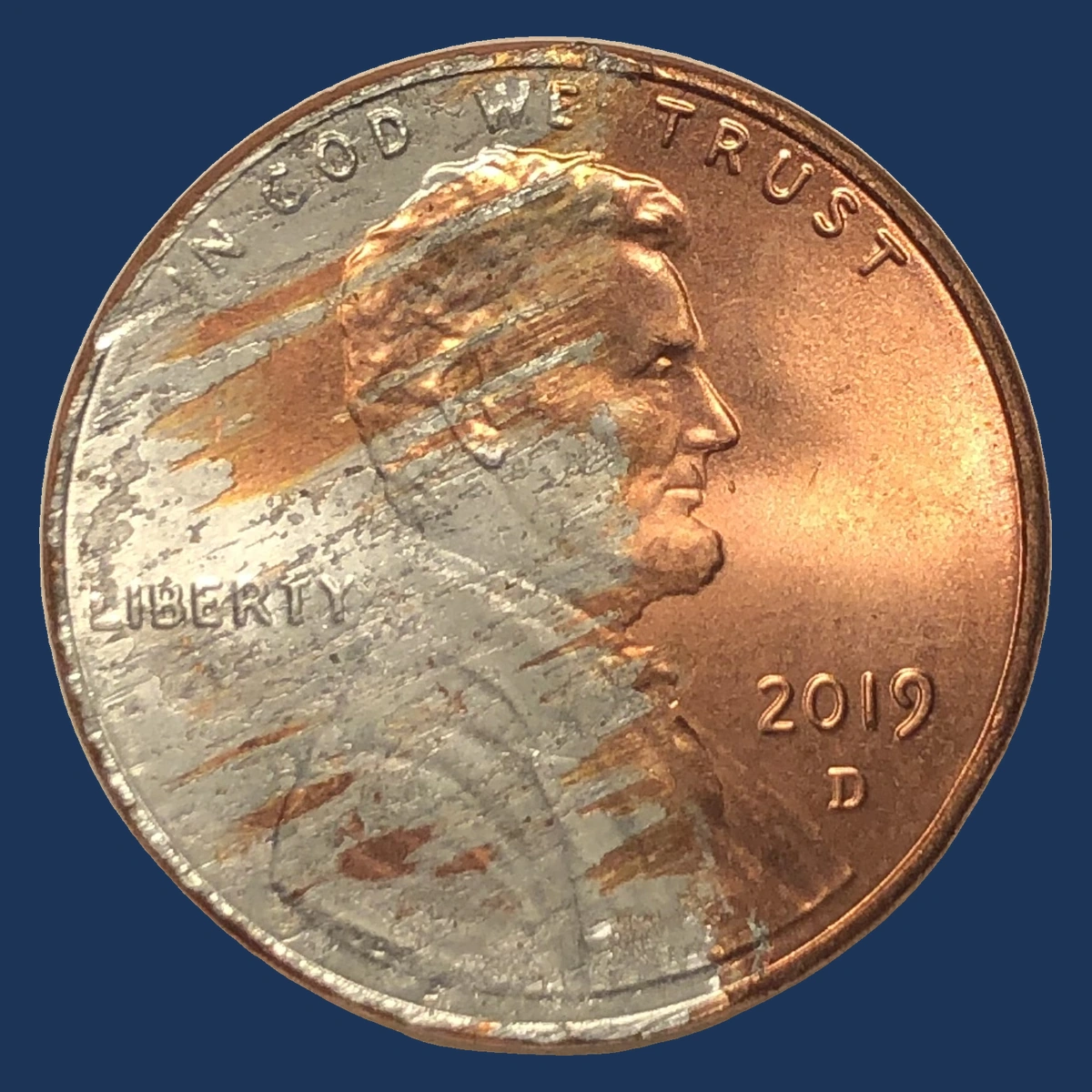 2019 Lincoln Penny: Copper Plating Defects