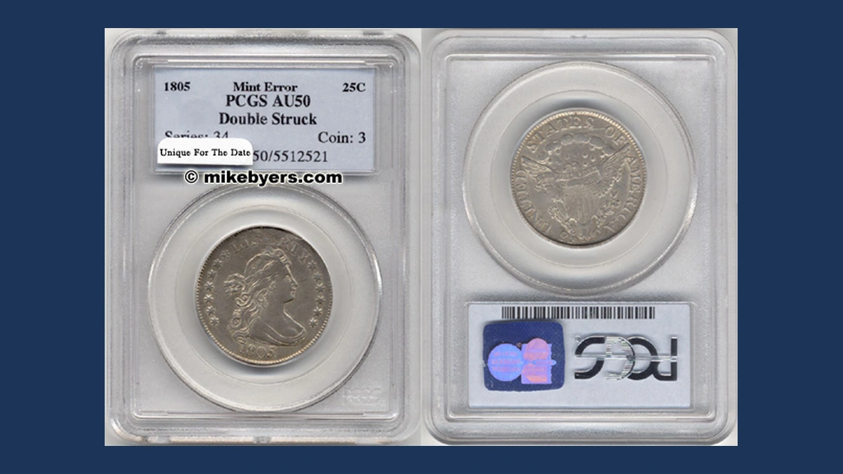 1805 Draped Bust Quarter: Double / Multiple Strike