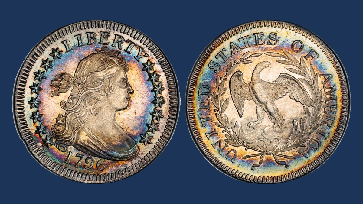 1796 Draped Bust Quarter: Die Crack / Die Chip