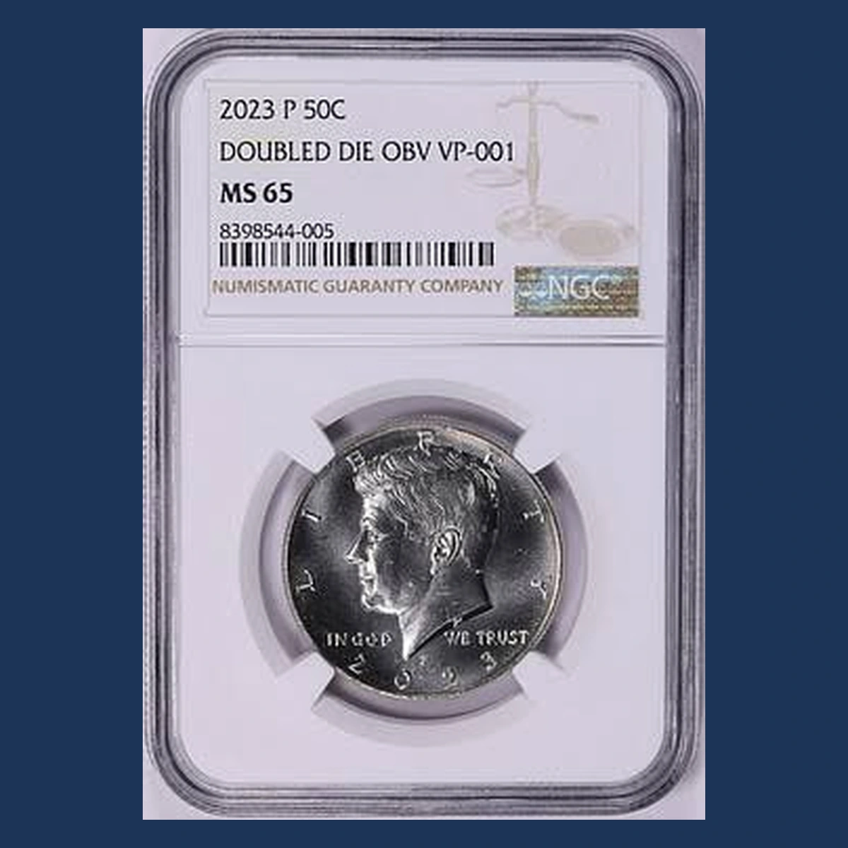 2023 Kennedy Half Dollar: Doubled Die Obverse