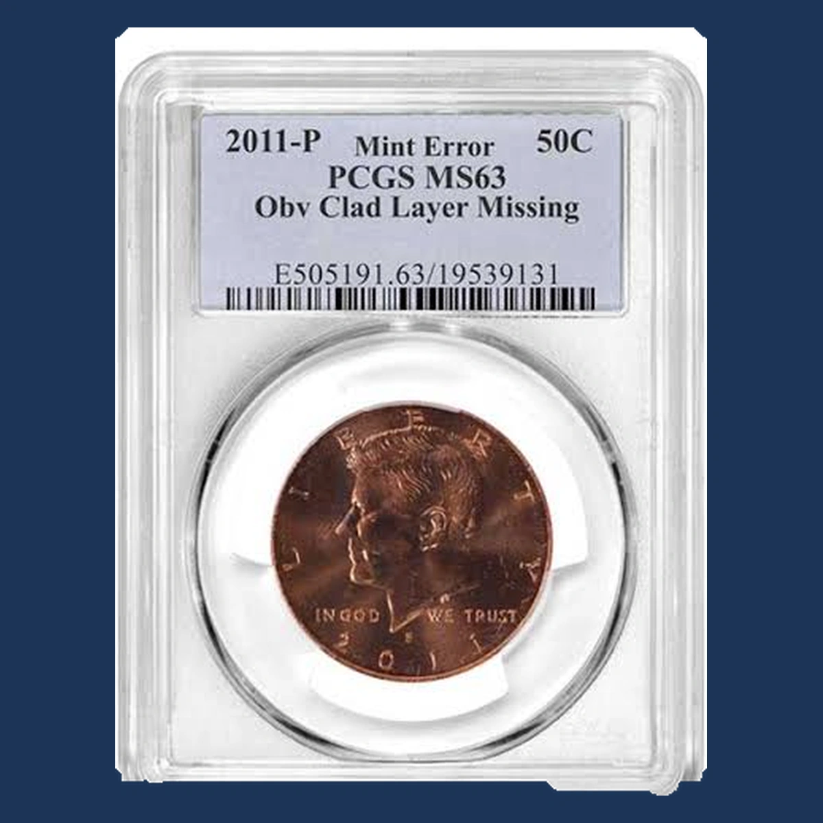 2011 Kennedy Half Dollar: Missing Clad Layer