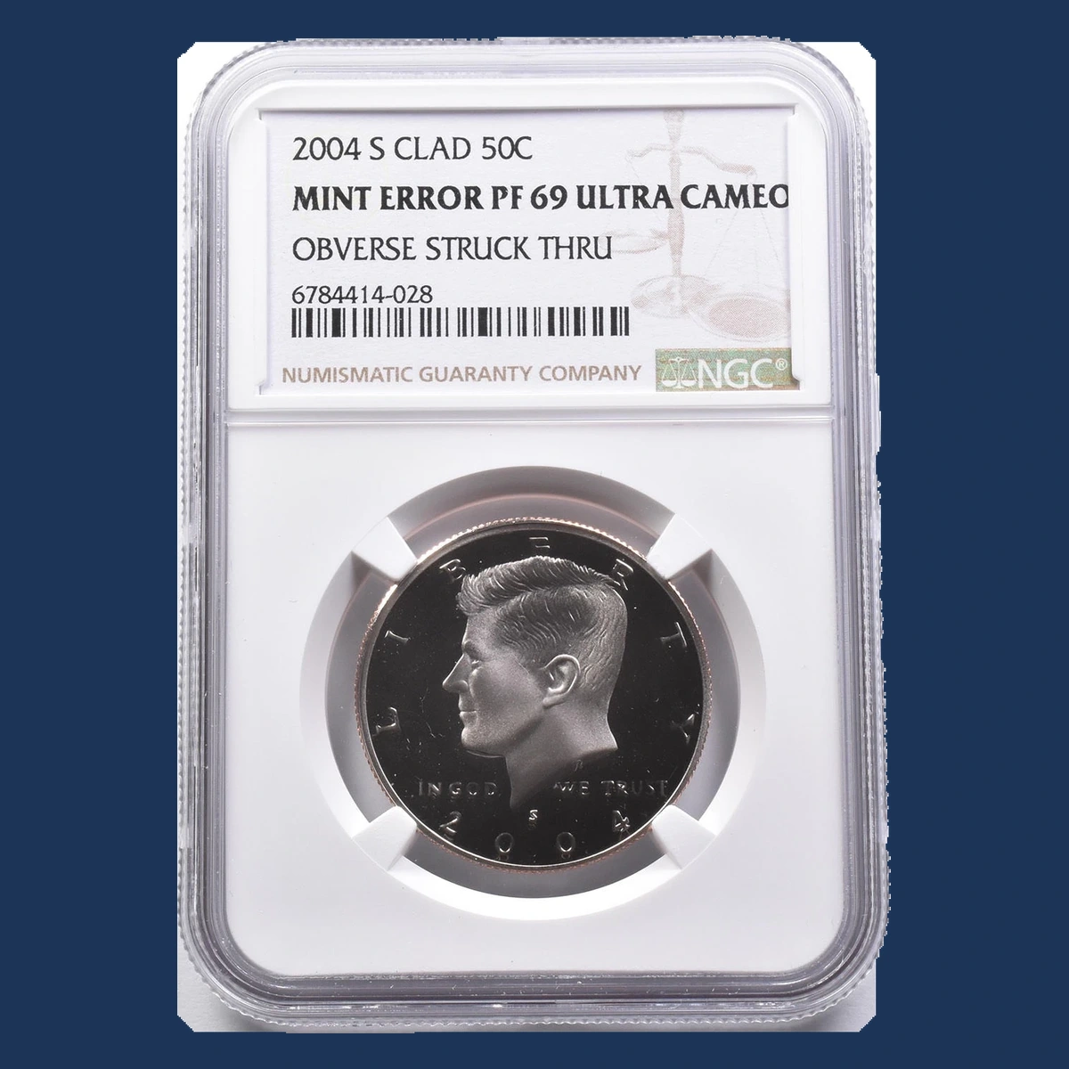 2004 Kennedy Half Dollar: Struck-Through Error