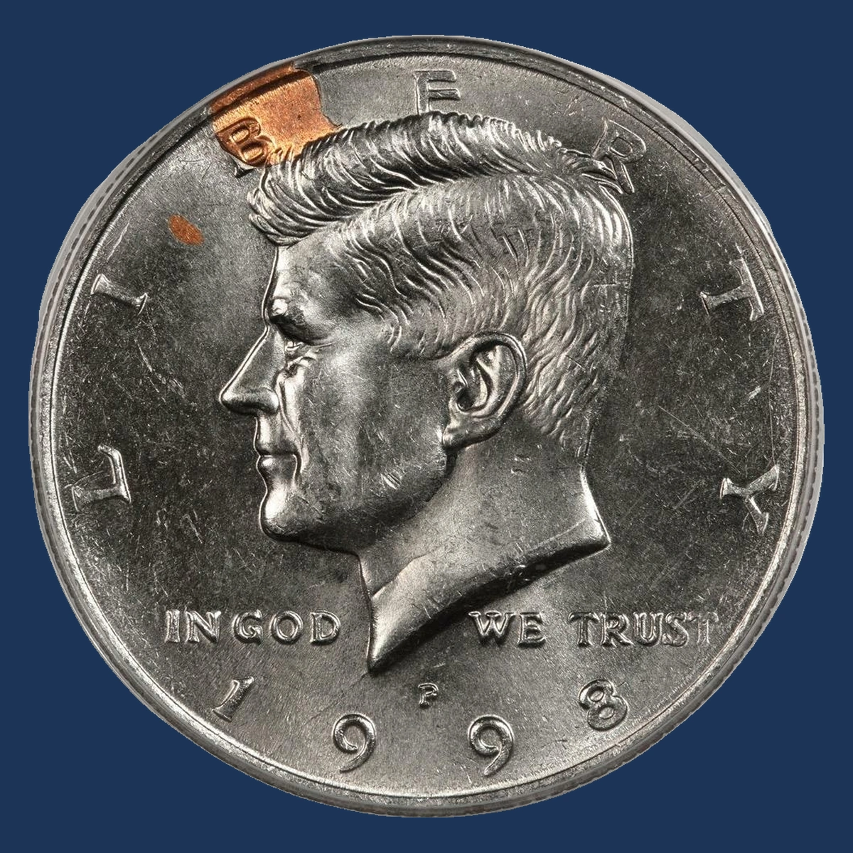 1998 Kennedy Half Dollar: Missing Clad
