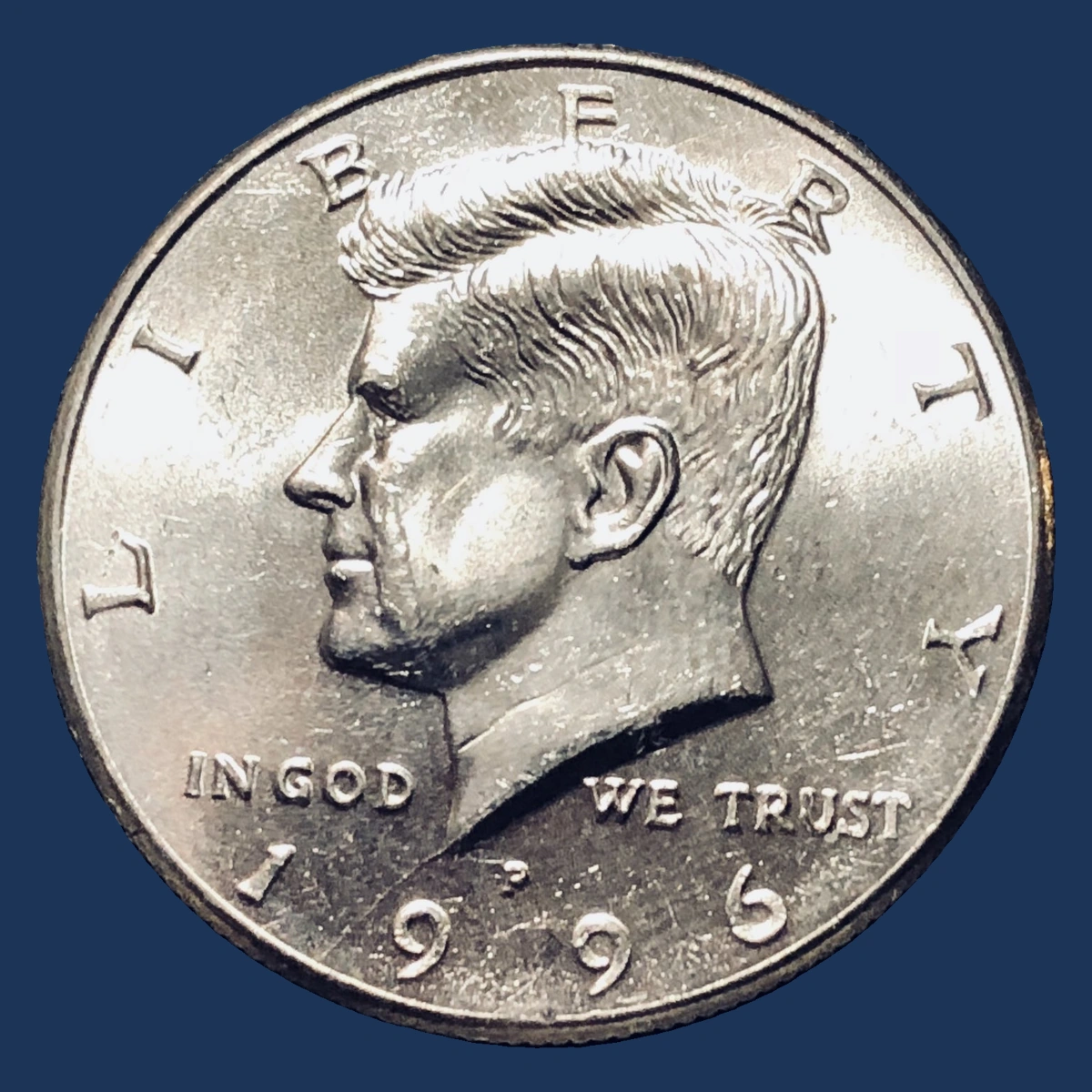 1996 Kennedy Half Dollar: Die Crack / Die Chip