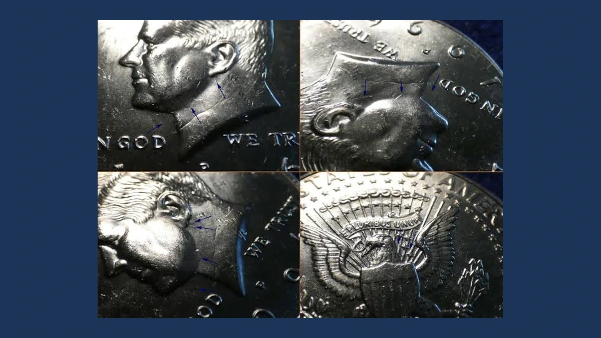 1996 Kennedy Half Dollar: Clashed Dies