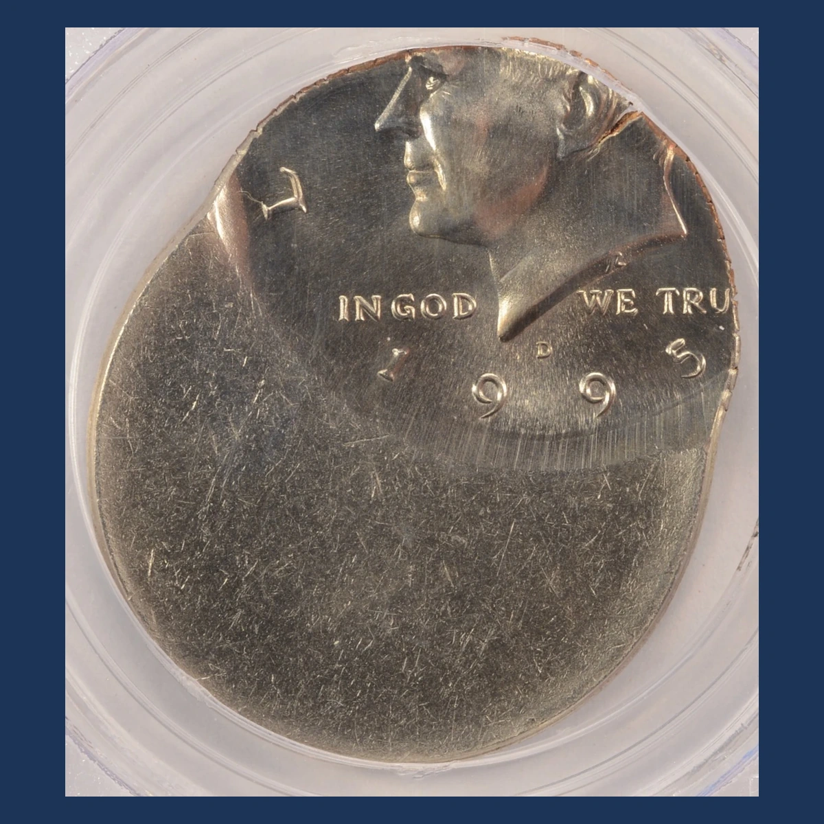 1995 Kennedy Half Dollar: Off-Center Strike