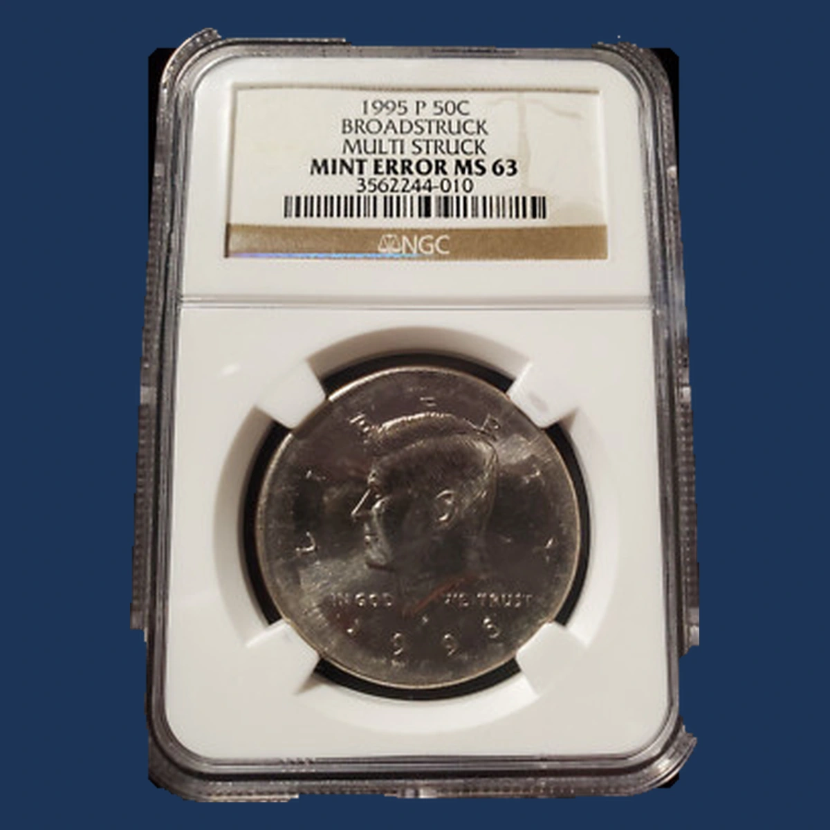 1995 Kennedy Half Dollar: broadstrike and multiple strikes