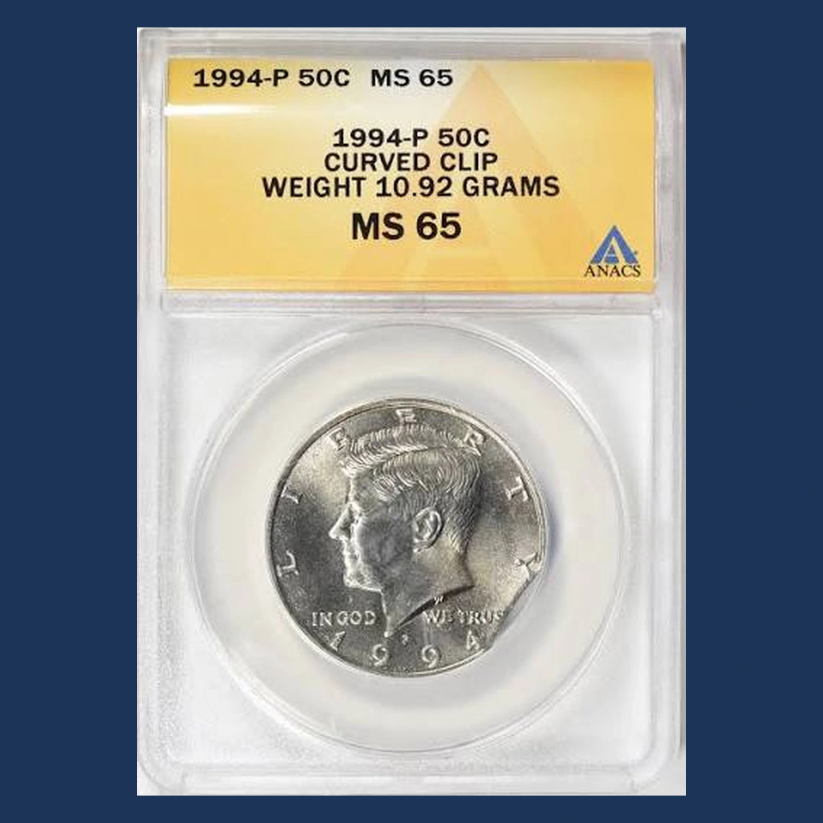 1994 Kennedy Half Dollar: Clipped Planchet