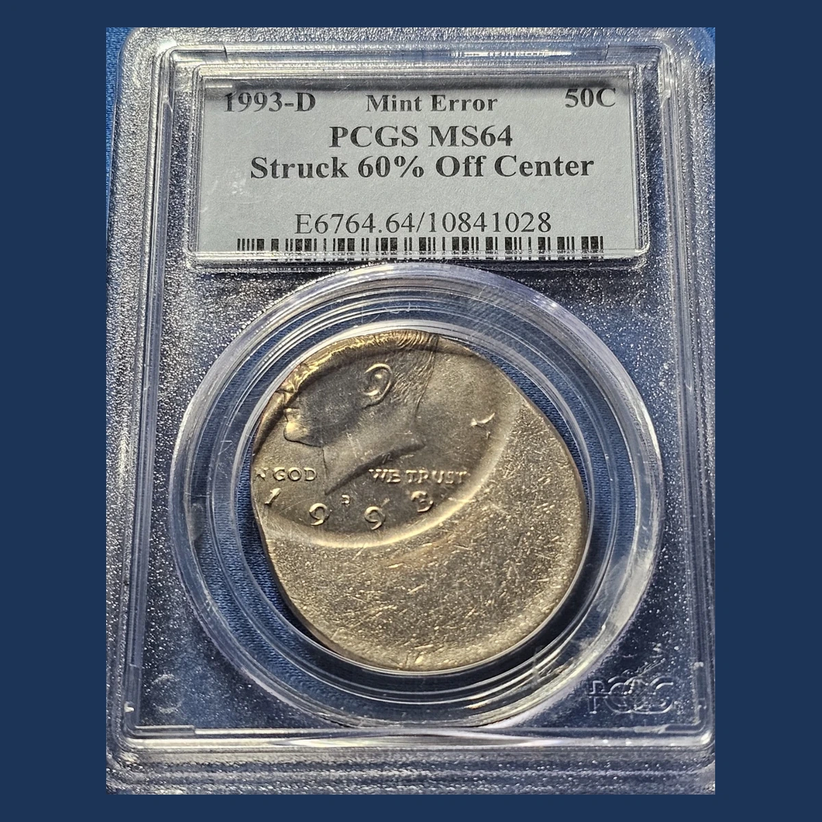 1993 Kennedy Half Dollar: Off-Center Strike