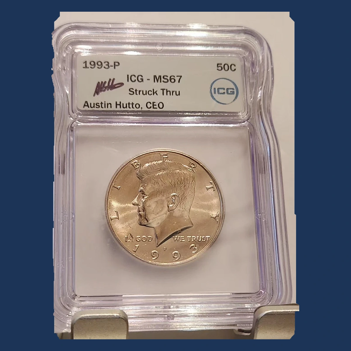 1993 Kennedy Half Dollar: Struck Through