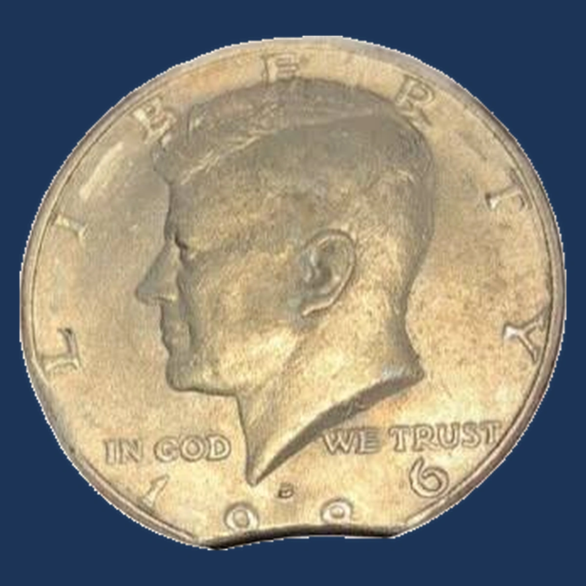1986 Kennedy Half Dollar: Clipped Planchet
