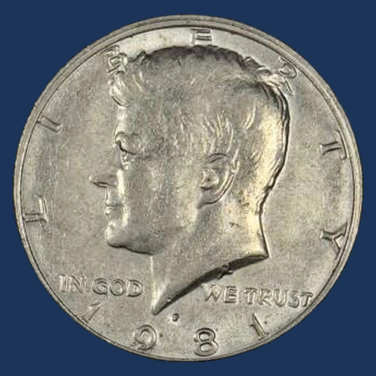 1981 Kennedy Half Dollar: Misaligned Die