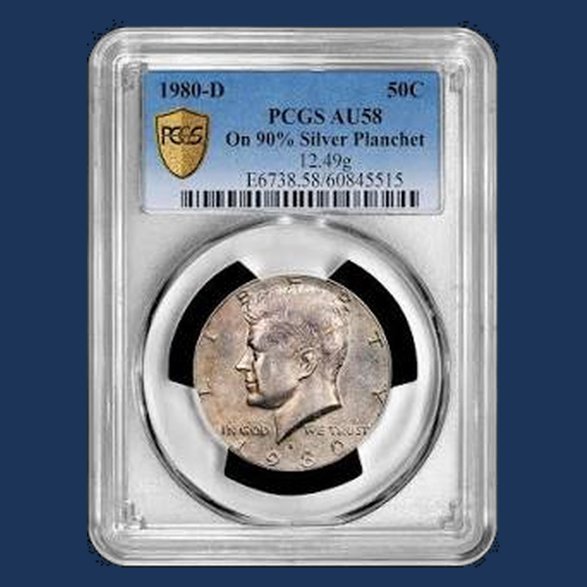 1980 Kennedy Half Dollar: Wrong Planchet / Off-Metal Strike